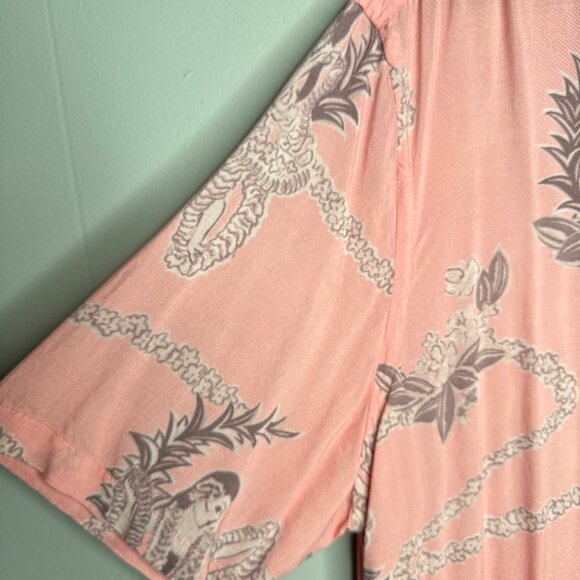 All Saints Relaxed Fit Pink Resort Shirt - Picture 4 of 6